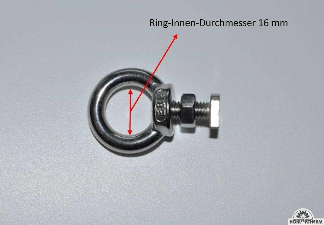 Hoklartherm Ring-Ösenkombination aus Edelstahl