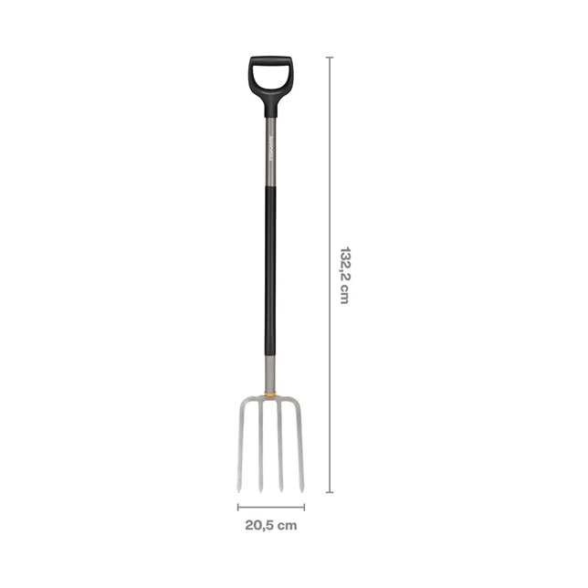 Fiskars Ergonomic Spatengabel, grau