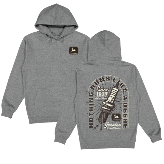John Deere Kapuzensweatshirt Grau