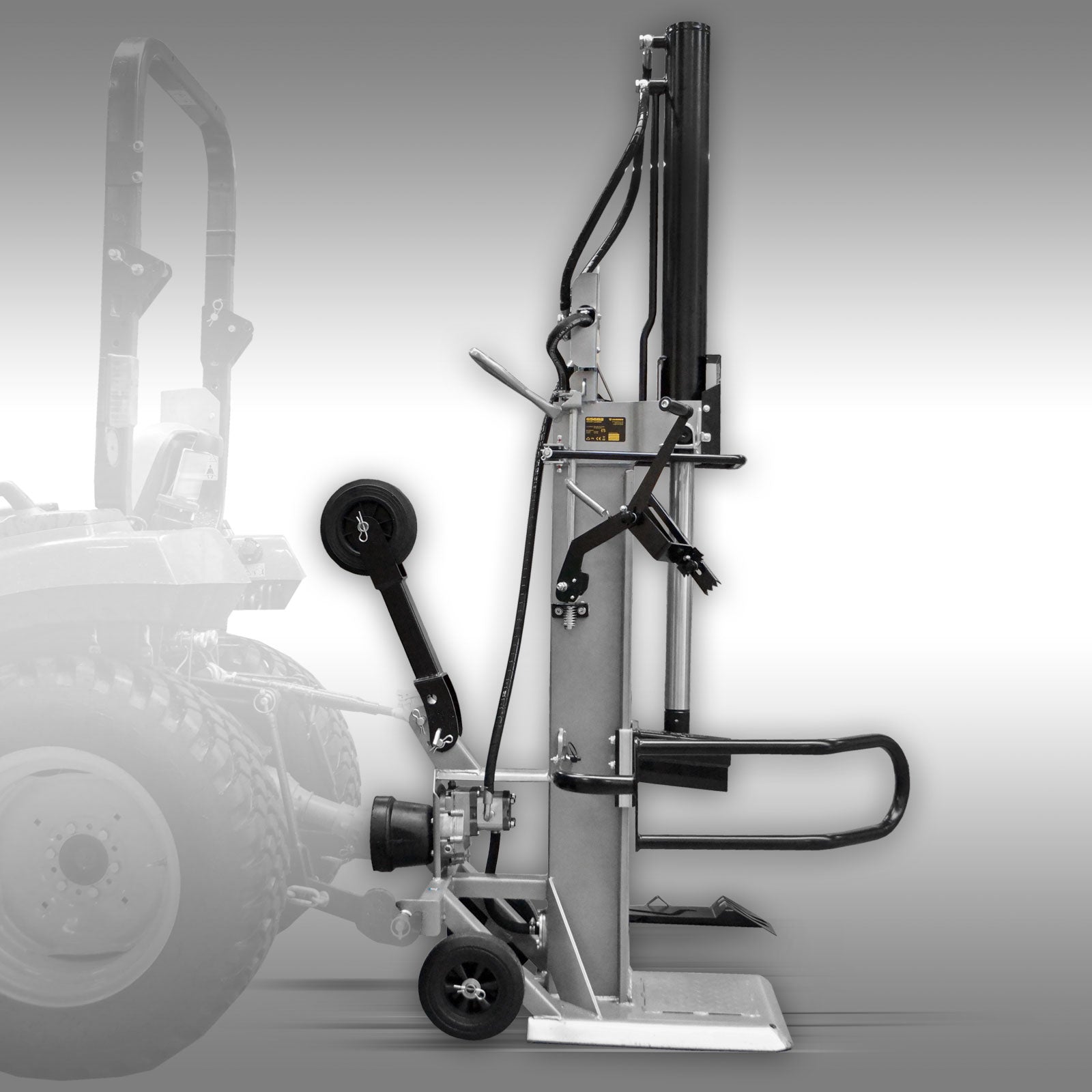 Holzspalter Jansen TS-22, 22 t mit Stammheber, Zapfwellenantrieb