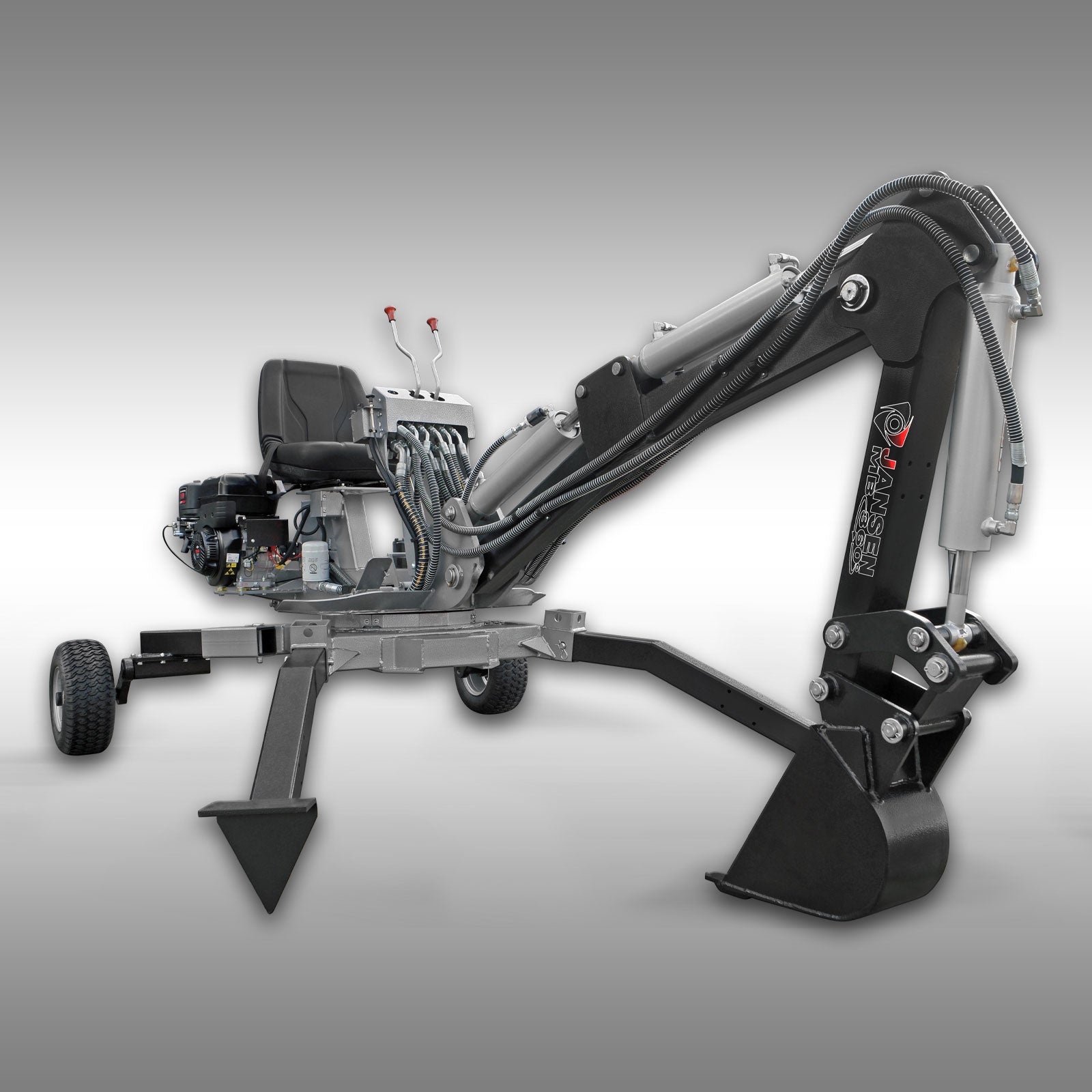 Jansen Minibagger MB-360° Benzin Schreitbagger inkl. 20cm Löffel 360° Drehkranz