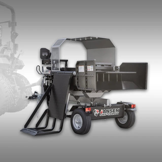JANSEN® SHS-20L55T Schichtholzspalter, 20 Tonnen, Zapfwellenantrieb & Stammheber