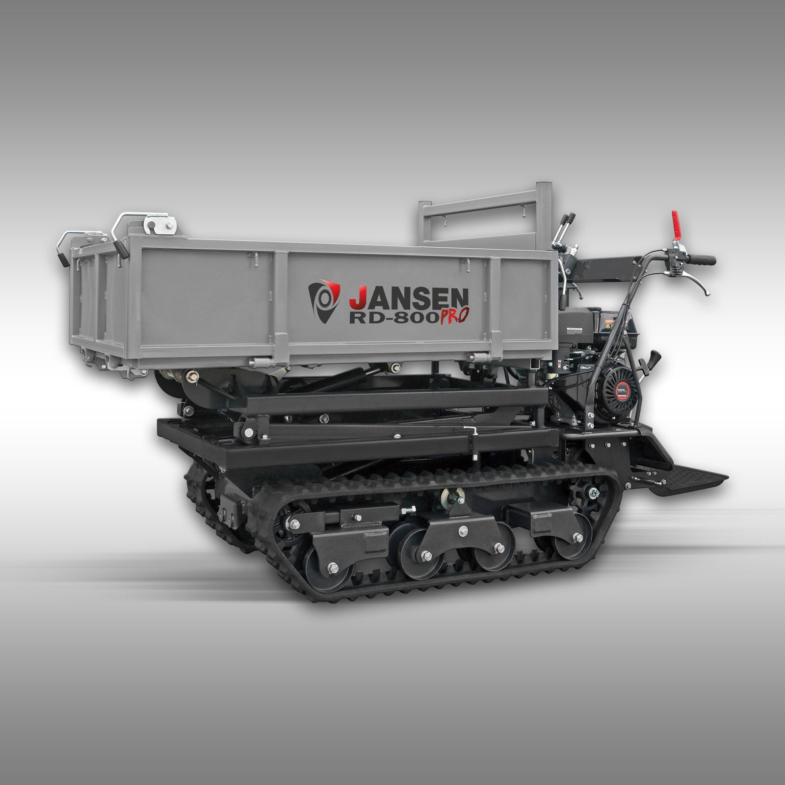 Raupendumper Jansen RD-800pro, hydraulisch, Hochkippsystem,13 PS, Kettendumper