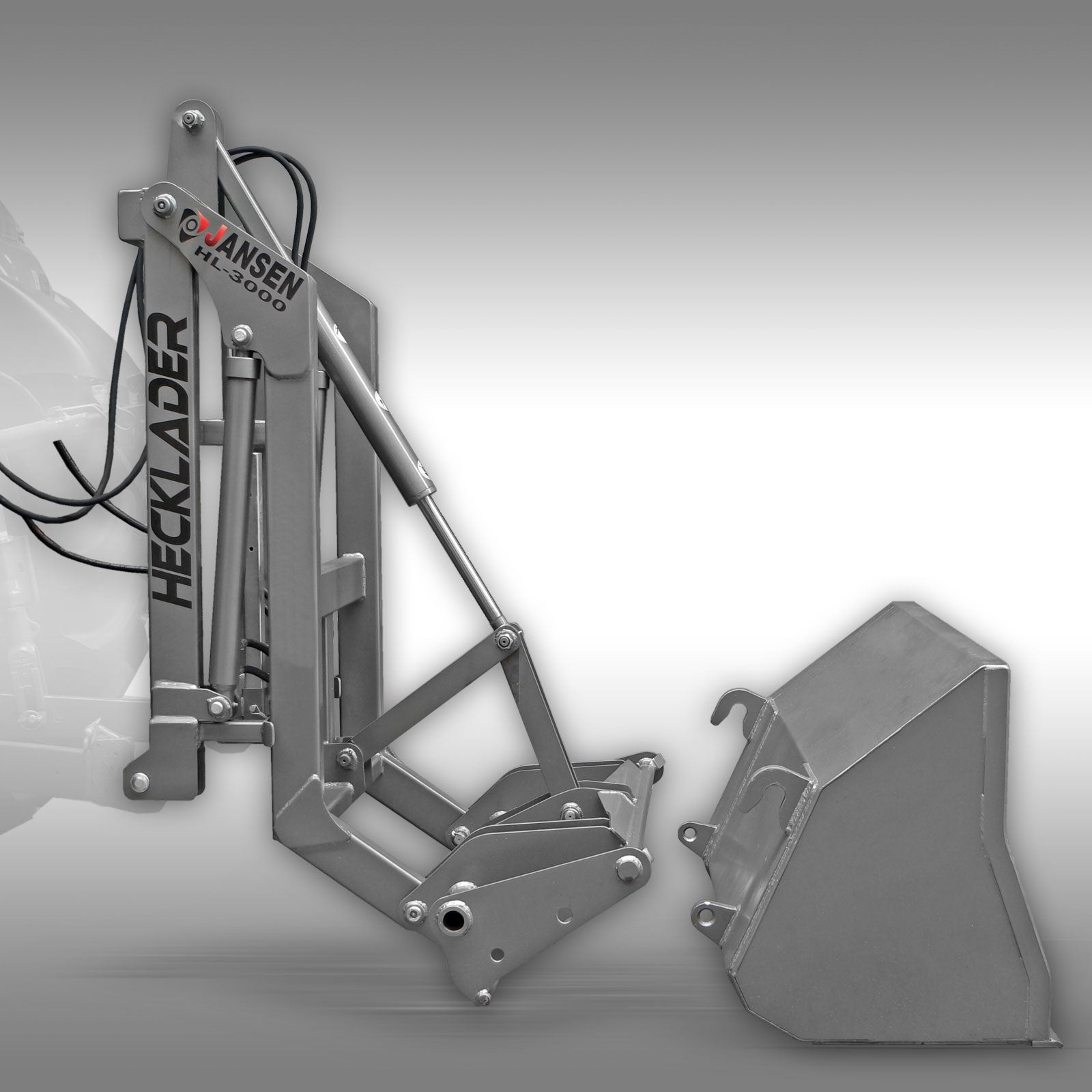 Hecklader Jansen HL-3000, hydr. Heckschaufel,Bauernlader,Euroaufnahme