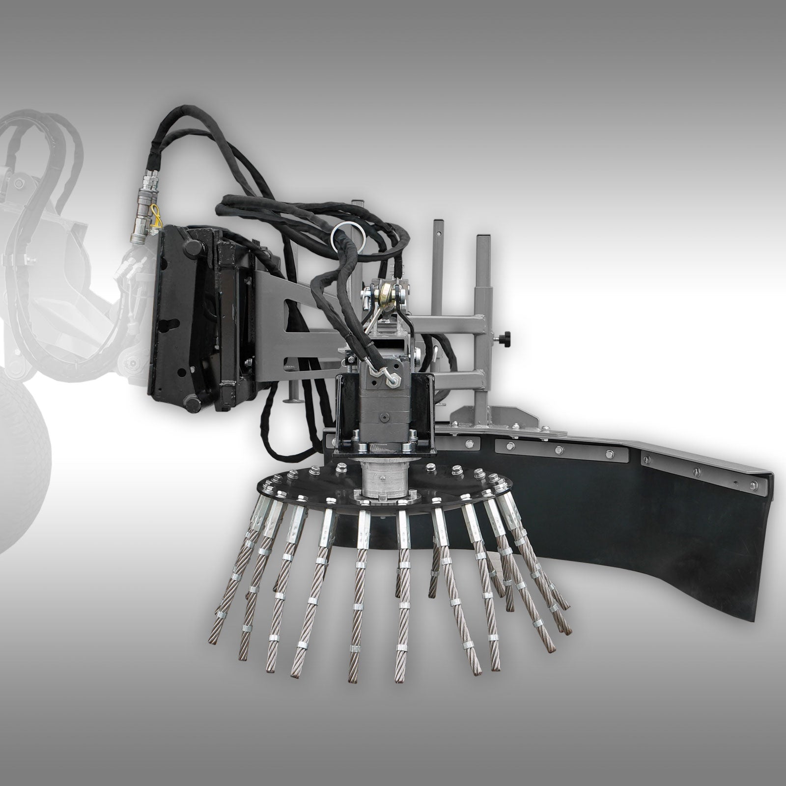 Wildkrautbürste Jansen WKB-70, Wildkrautbesen, Unkrautbürste, hydraulisch