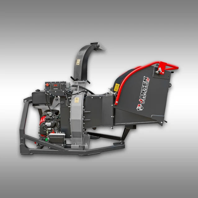 Jansen GTS-5000H Gartenschredder Benzinbetriebener Profi-Häcksler mit hydraulischem Einzug, HONDA GX690H & Anti-Stress-Funktion