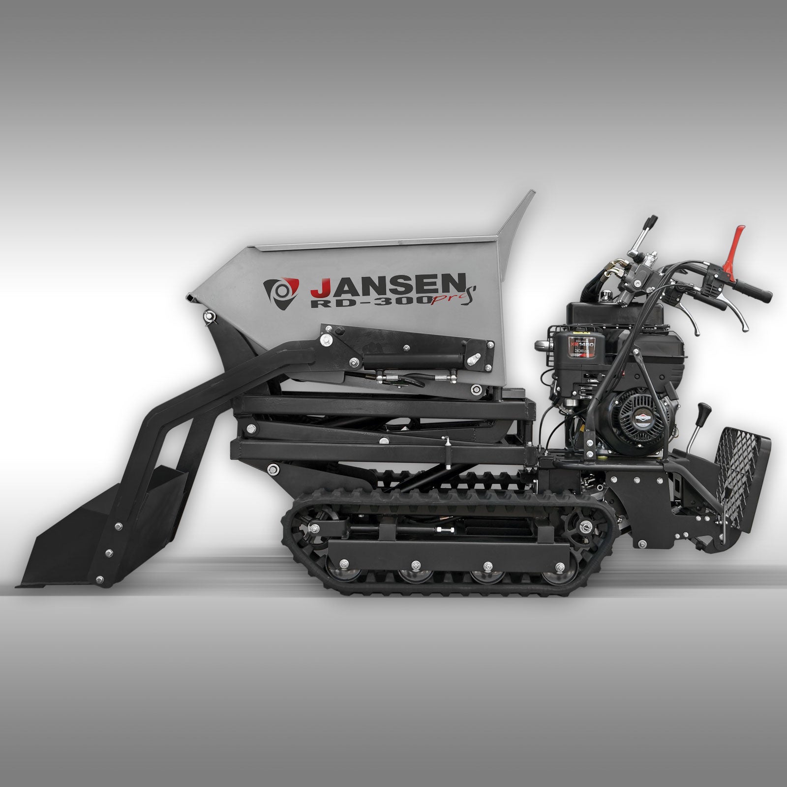 Raupendumper Jansen RD-300proS, hydraulisch, Hochkippsystem, Selbstladefunktion