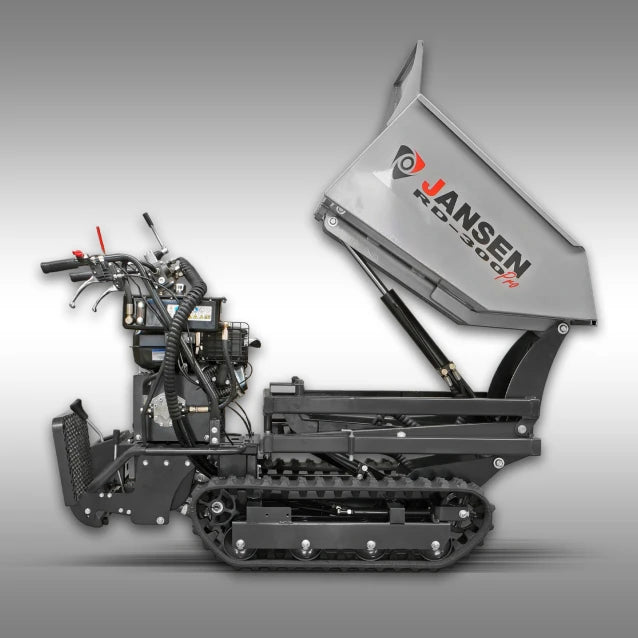Jansen Raupendumper RD-300pro, hydraulische Mulde mit Hochkippsystem