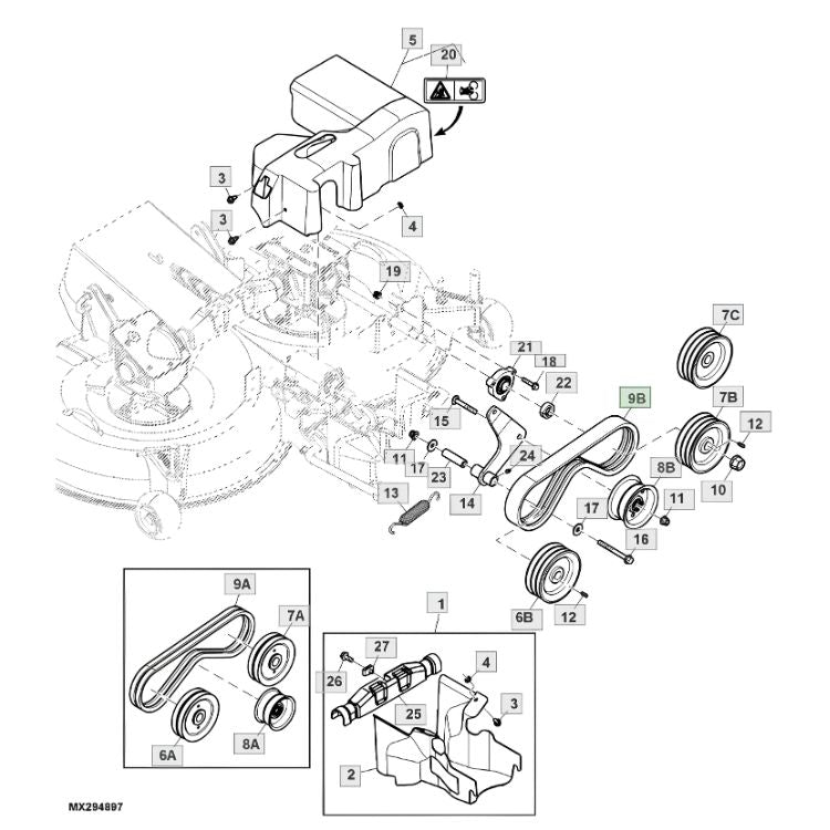 John Deere Keilriemen AM143715 Ersatzteil