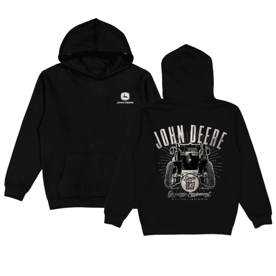 John Deere Kapuzensweatshirt Schwarz